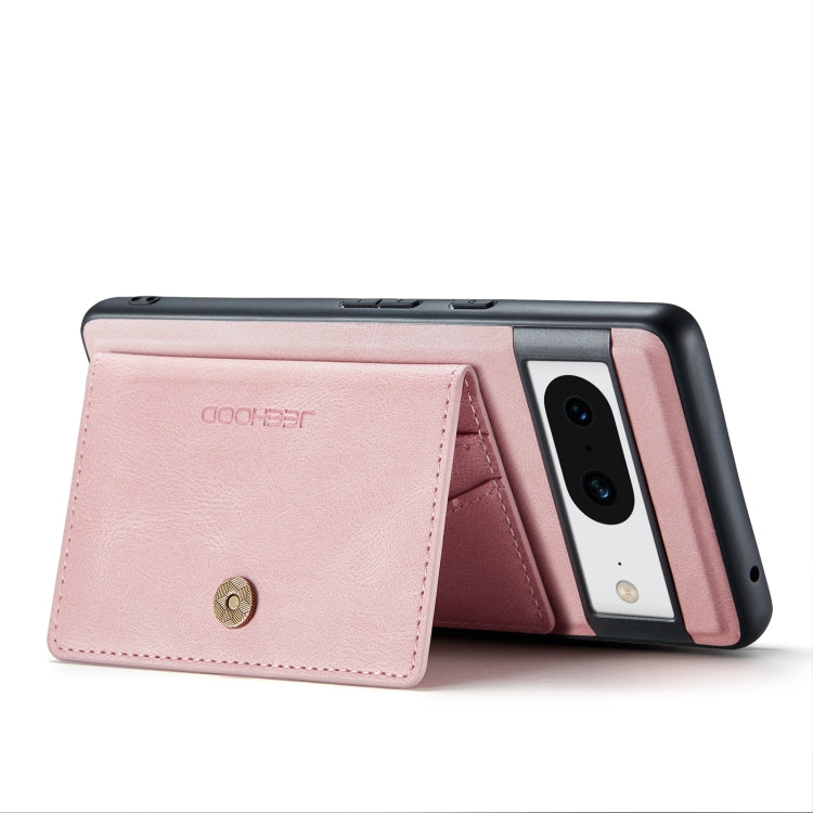 For Google Pixel 8 JEEHOOD Retro Magnetic Detachable Wallet Phone Case