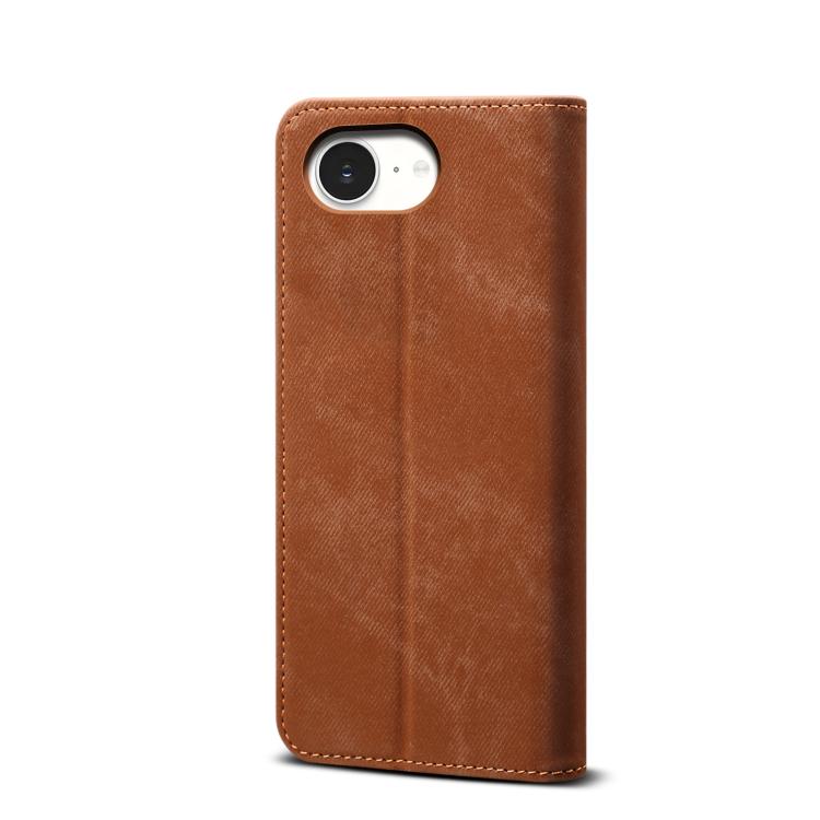 For iPhone 17e / 16e Denim Texture Casual Style Horizontal Flip Leather Case