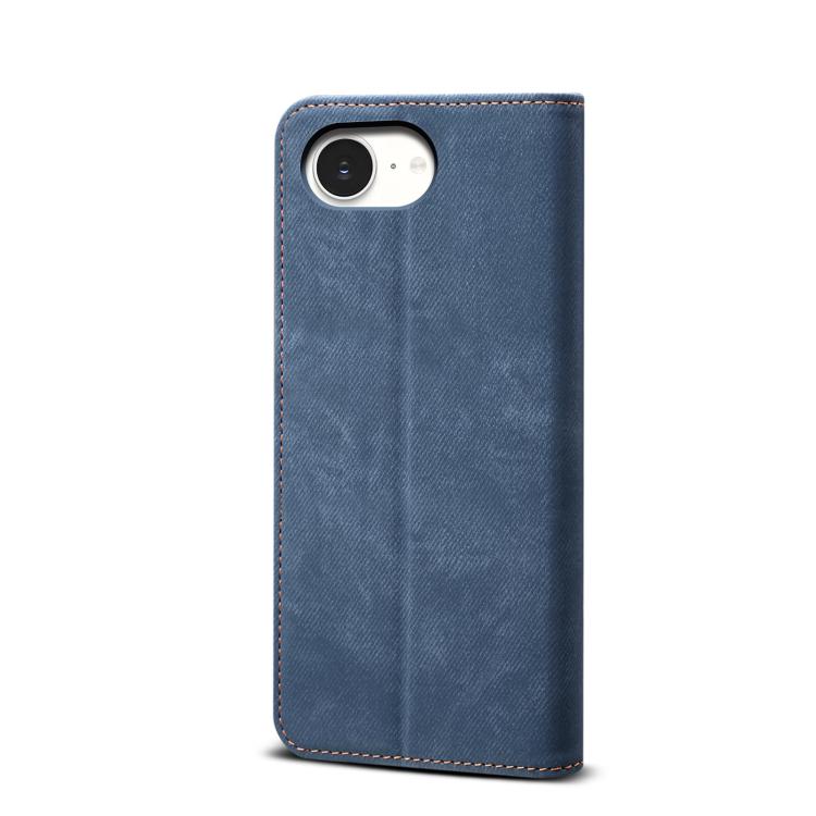 For iPhone 17e / 16e Denim Texture Casual Style Horizontal Flip Leather Case