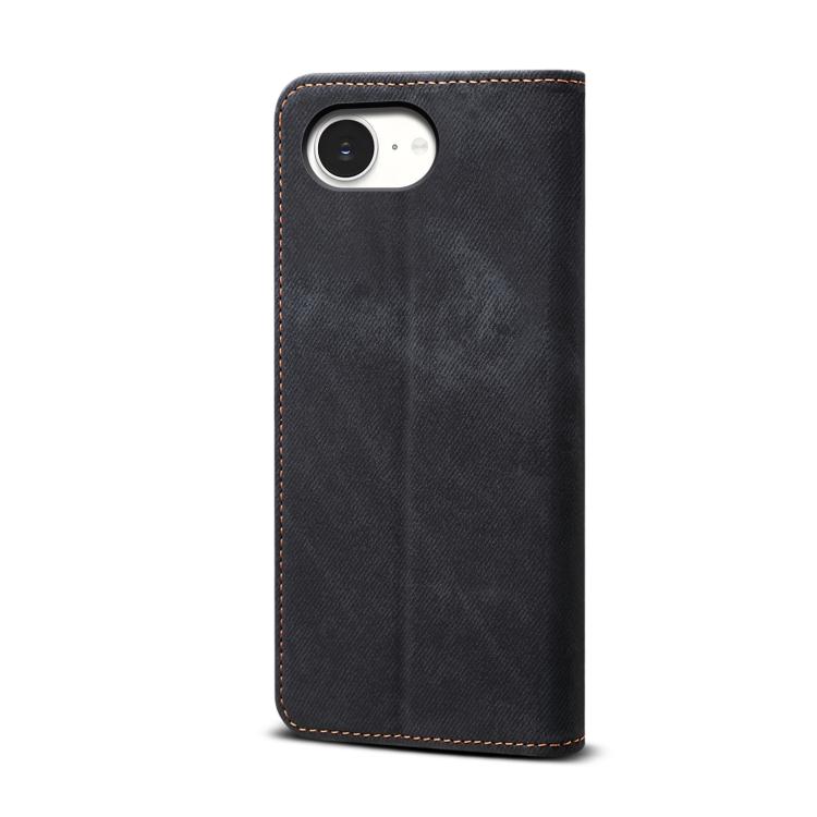For iPhone 17e / 16e Denim Texture Casual Style Horizontal Flip Leather Case