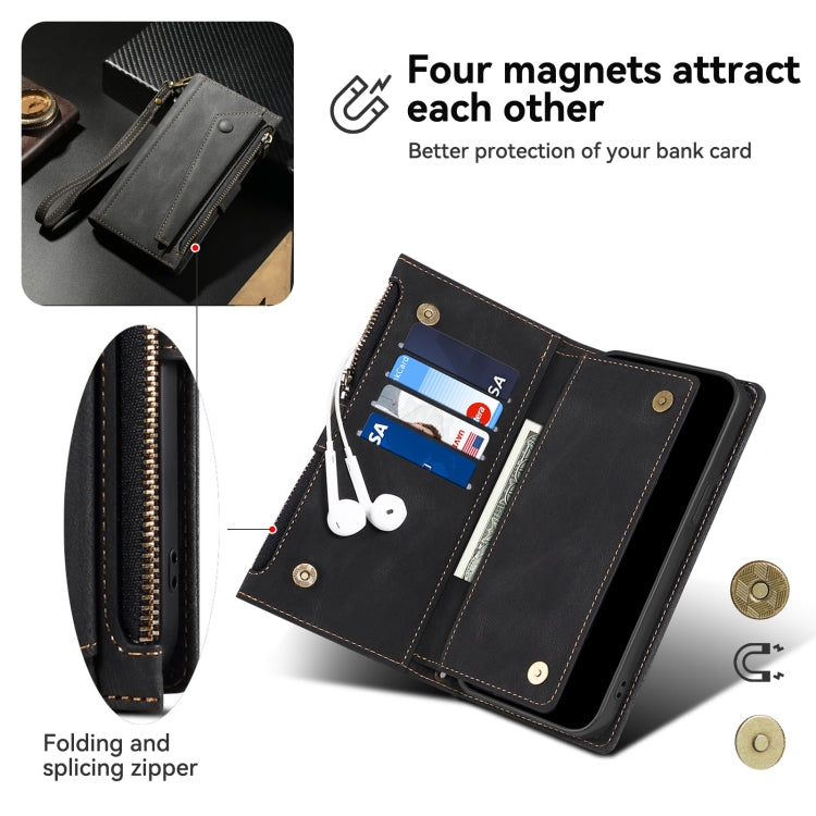 For iPhone 16 Pro Max ESEBLE Retro Frosted RFID Flip Leather Phone Case