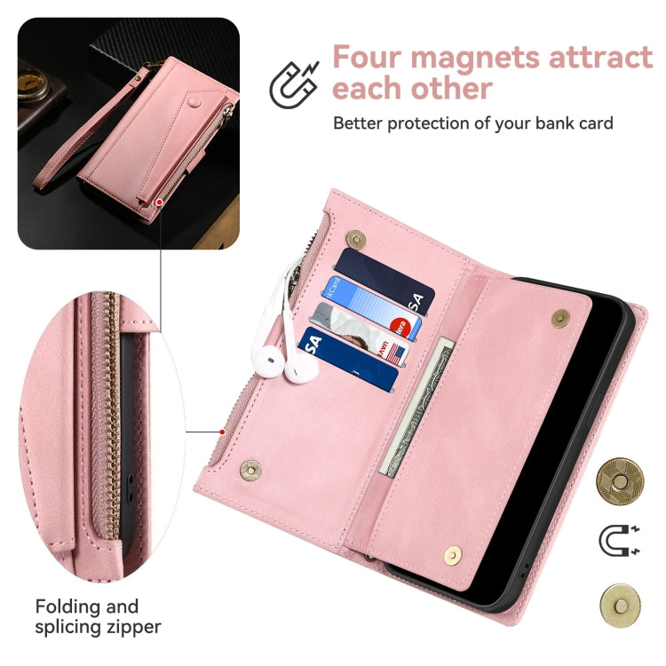 For iPhone 16 Pro ESEBLE Retro Frosted RFID Flip Leather Phone Case