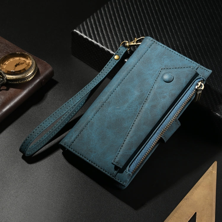 For iPhone 16 Pro ESEBLE Retro Frosted RFID Flip Leather Phone Case