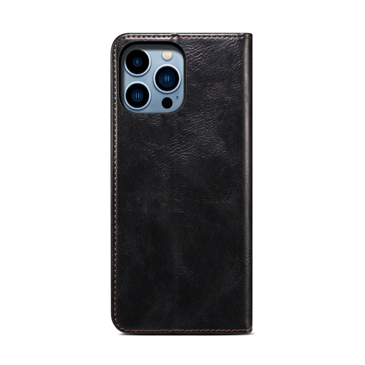 For iPhone 16 Pro Oil Wax Crazy Horse Texture Leather Phone Case
