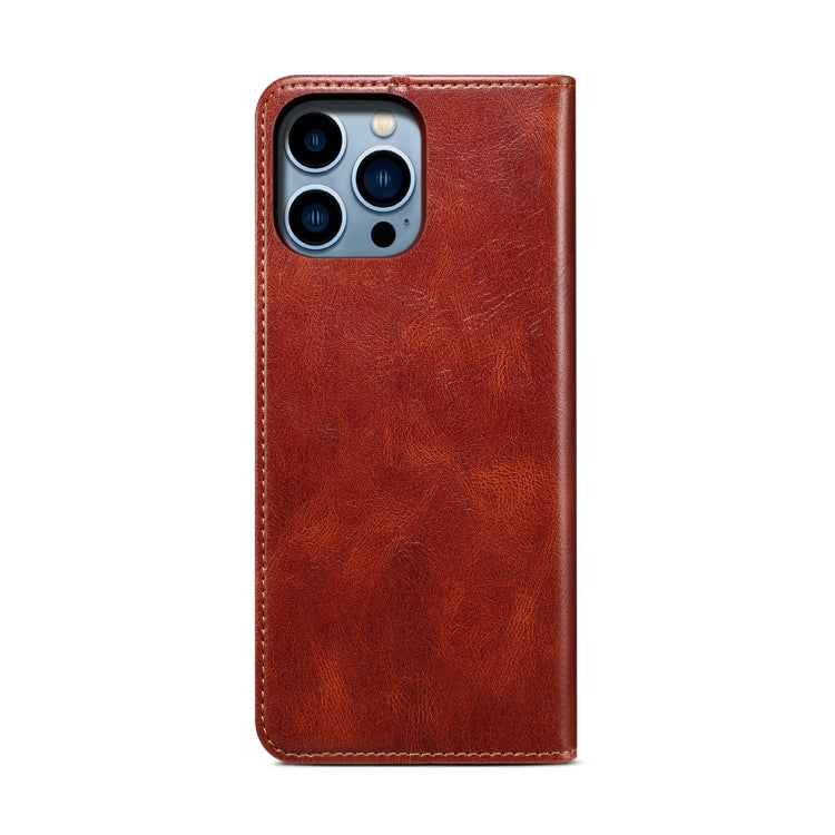 For iPhone 16 Pro Oil Wax Crazy Horse Texture Leather Phone Case
