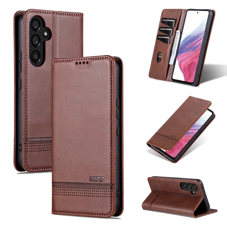 For Samsung Galaxy S23 FE 5G AZNS Magnetic Calf Texture Flip Leather Phone Case