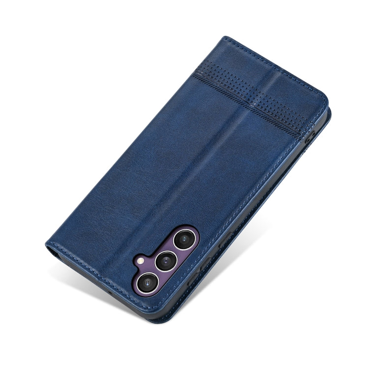 For Samsung Galaxy S24+ 5G AZNS Magnetic Calf Texture Flip Leather Phone Case