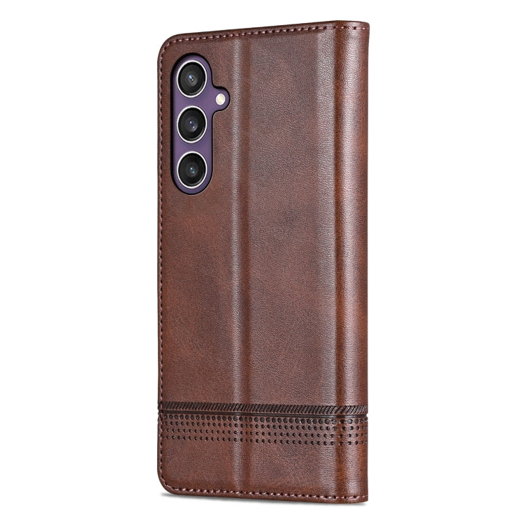 For Samsung Galaxy S24+ 5G AZNS Magnetic Calf Texture Flip Leather Phone Case