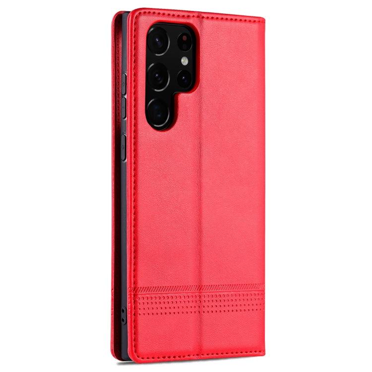 For Samsung Galaxy S24 Ultra 5G AZNS Magnetic Calf Texture Flip Leather Phone Case