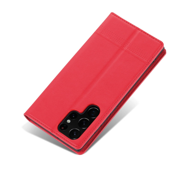 For Samsung Galaxy S24 Ultra 5G AZNS Magnetic Calf Texture Flip Leather Phone Case