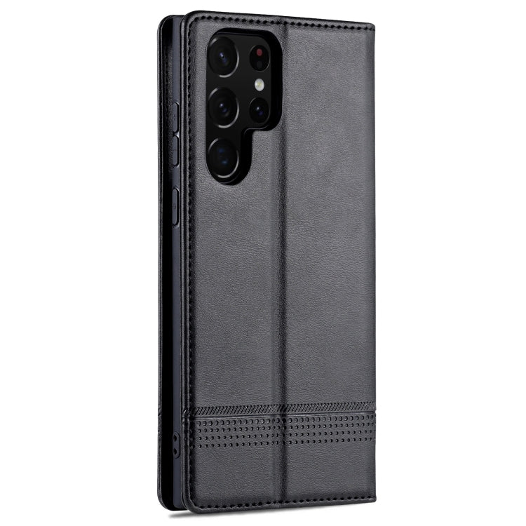 For Samsung Galaxy S24 Ultra 5G AZNS Magnetic Calf Texture Flip Leather Phone Case