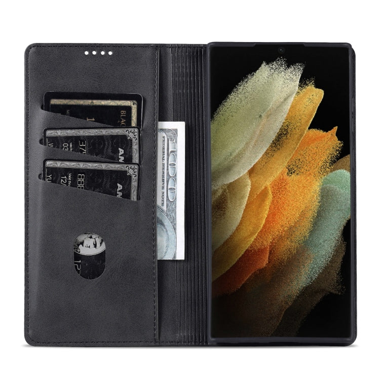For Samsung Galaxy S24 Ultra 5G AZNS Magnetic Calf Texture Flip Leather Phone Case