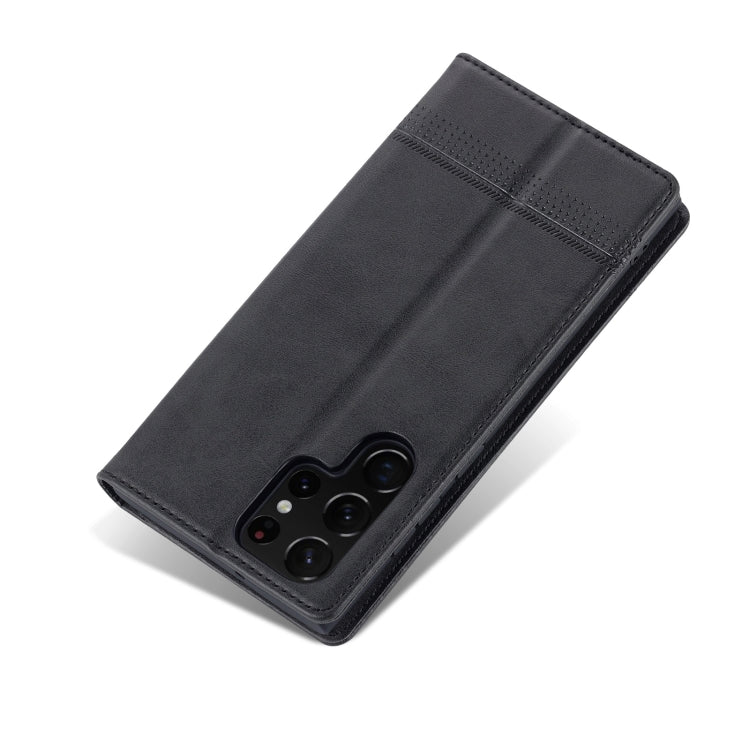 For Samsung Galaxy S24 Ultra 5G AZNS Magnetic Calf Texture Flip Leather Phone Case