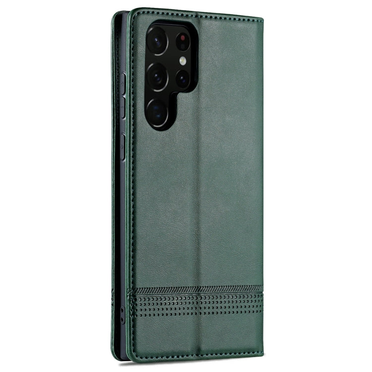 For Samsung Galaxy S24 Ultra 5G AZNS Magnetic Calf Texture Flip Leather Phone Case