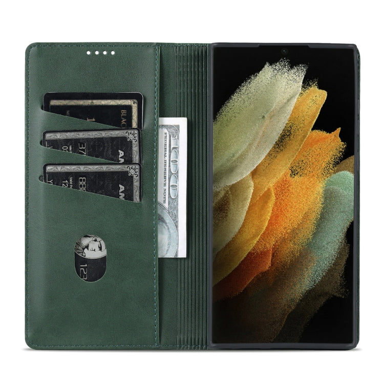 For Samsung Galaxy S24 Ultra 5G AZNS Magnetic Calf Texture Flip Leather Phone Case