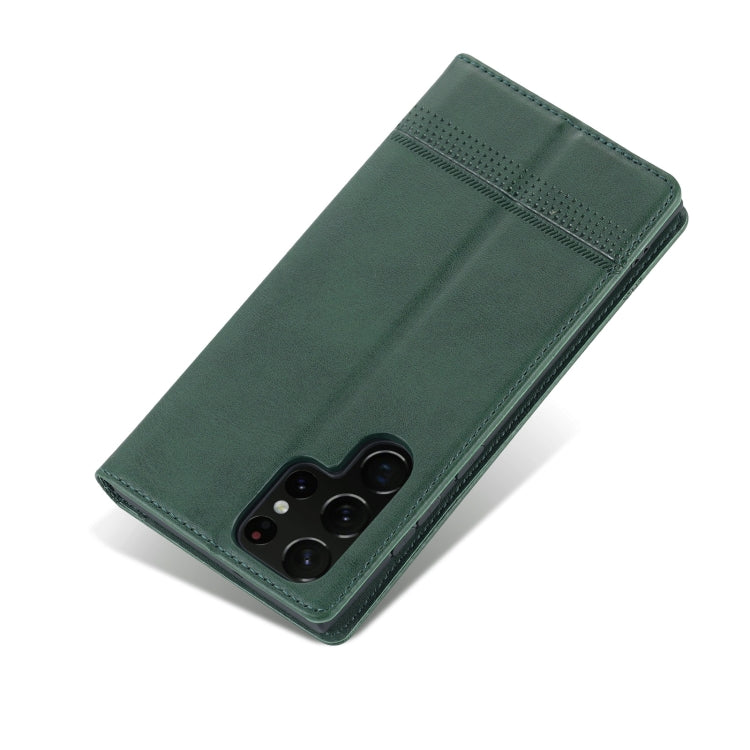 For Samsung Galaxy S24 Ultra 5G AZNS Magnetic Calf Texture Flip Leather Phone Case