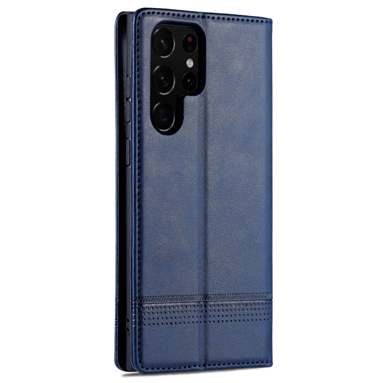 For Samsung Galaxy S24 Ultra 5G AZNS Magnetic Calf Texture Flip Leather Phone Case