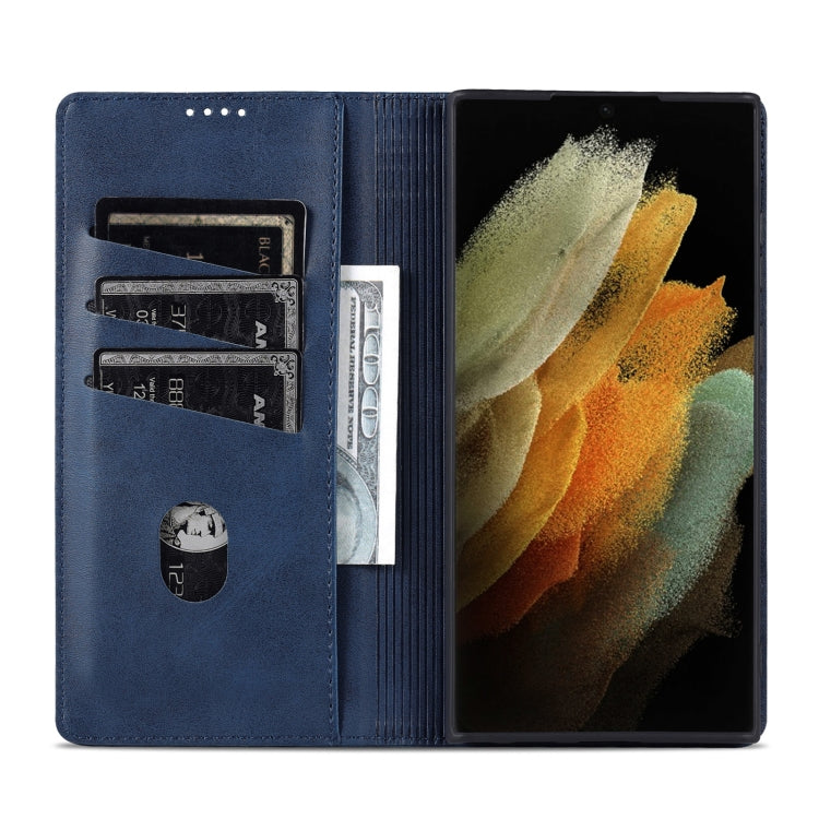For Samsung Galaxy S24 Ultra 5G AZNS Magnetic Calf Texture Flip Leather Phone Case