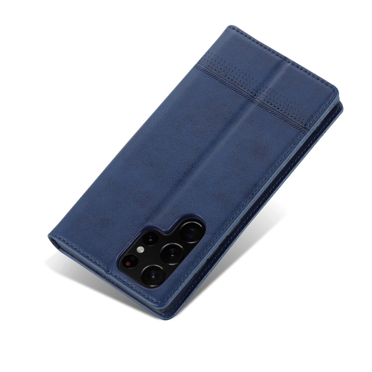 For Samsung Galaxy S24 Ultra 5G AZNS Magnetic Calf Texture Flip Leather Phone Case