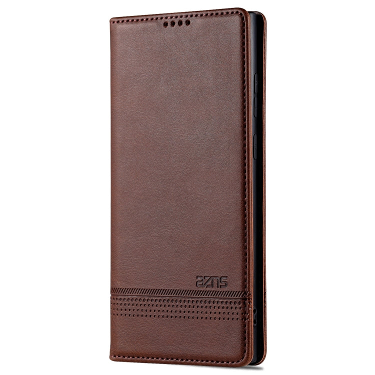 For Samsung Galaxy S24 Ultra 5G AZNS Magnetic Calf Texture Flip Leather Phone Case