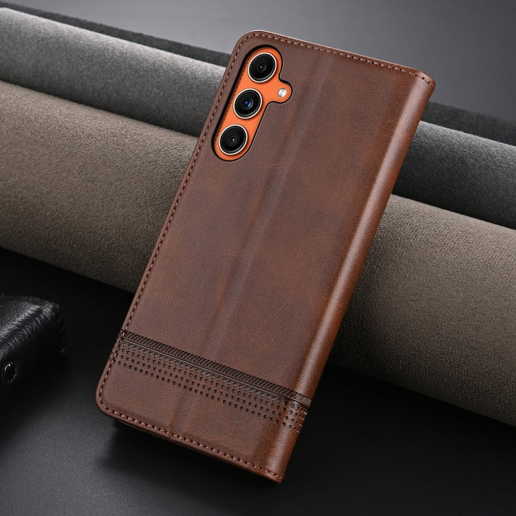 For Samsung Galaxy C55/M55 AZNS Magnetic Calf Texture Flip Leather Phone Case
