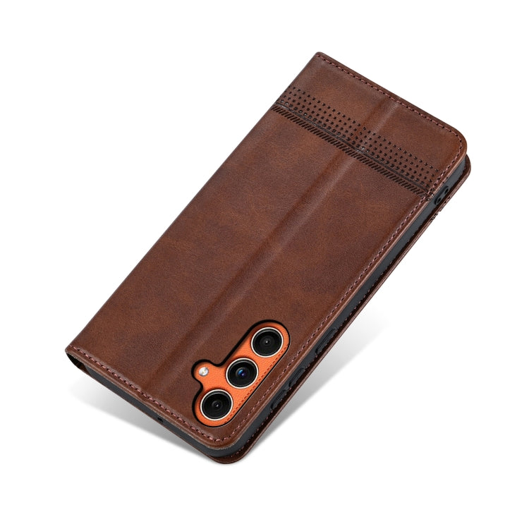 For Samsung Galaxy C55/M55 AZNS Magnetic Calf Texture Flip Leather Phone Case