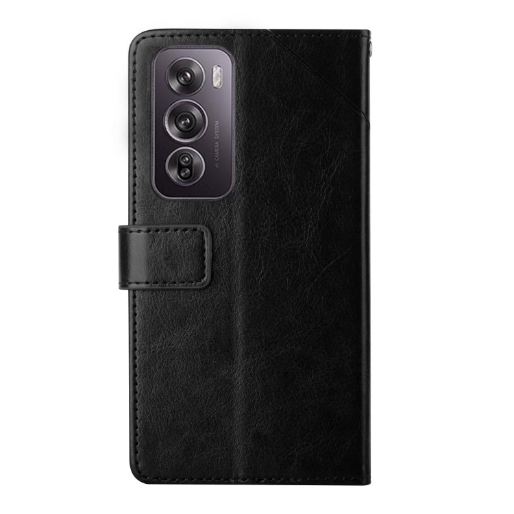 For OPPO Reno12 5G Global Y-shaped Pattern Flip Leather Phone Case