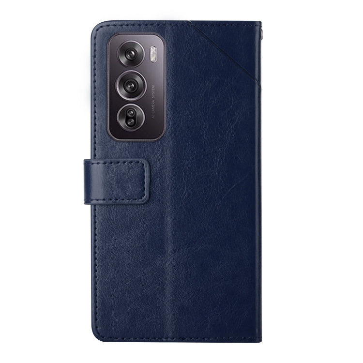 For OPPO Reno12 Pro 5G Global Y-shaped Pattern Flip Leather Phone Case