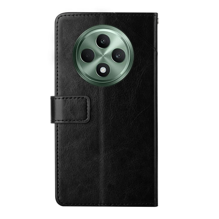 For OPPO Reno12 F 5G Global Y-shaped Pattern Flip Leather Phone Case