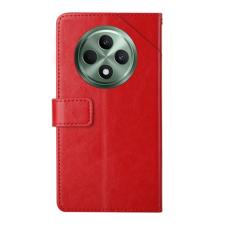 For OPPO Reno12 F 5G Global Y-shaped Pattern Flip Leather Phone Case