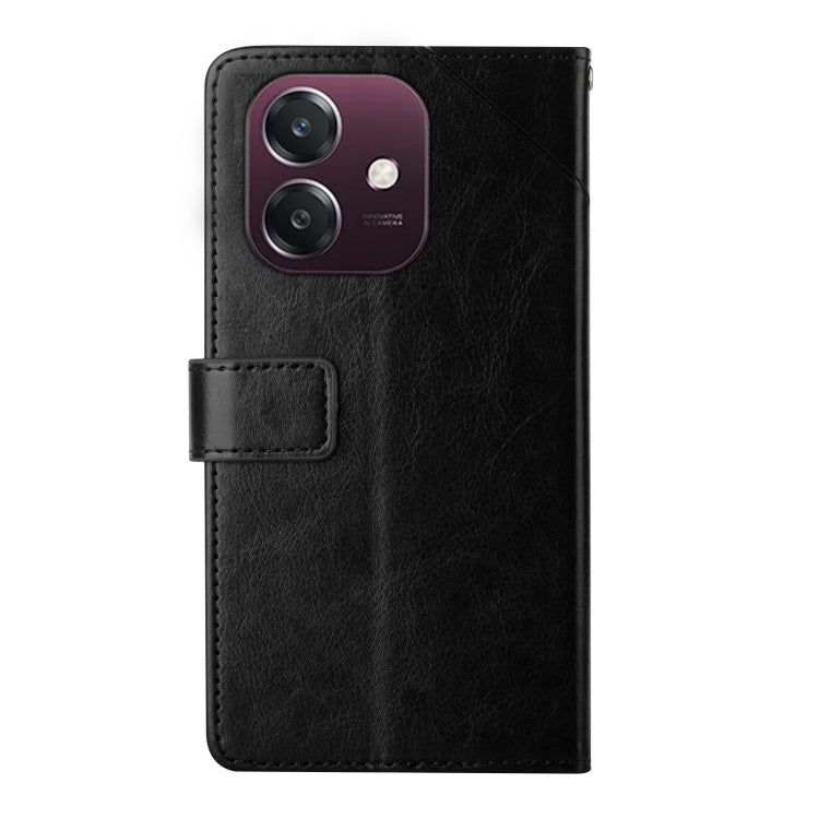 For OPPO A3x India Y-shaped Pattern Flip Leather Phone Case