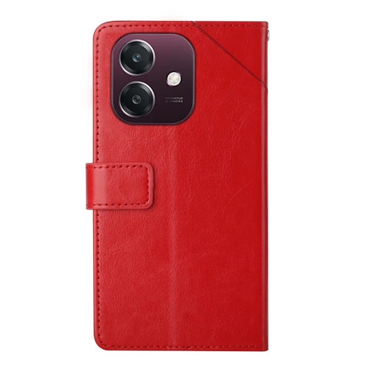 For OPPO A3x India Y-shaped Pattern Flip Leather Phone Case