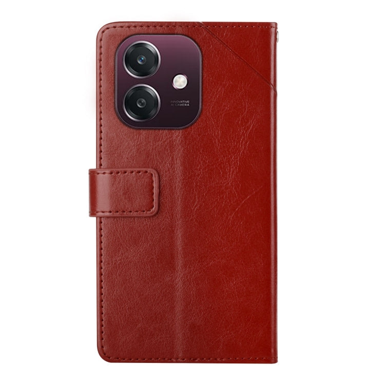 For OPPO A3x India Y-shaped Pattern Flip Leather Phone Case