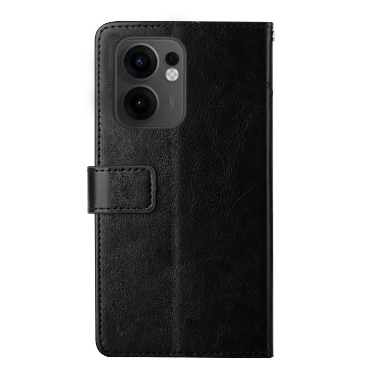 For OPPO Reno13 F 4G / 5G Y-shaped Pattern Flip Leather Phone Case