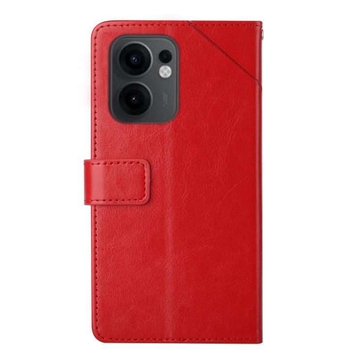 For OPPO Reno13 F 4G / 5G Y-shaped Pattern Flip Leather Phone Case