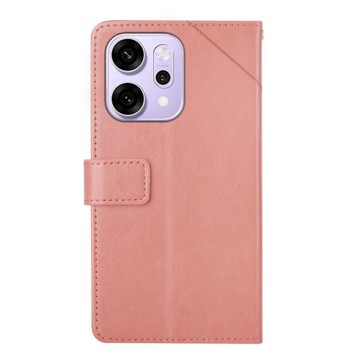 For OPPO Reno14 5G Global Y-shaped Pattern Flip Leather Phone Case