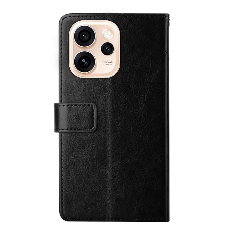 For OPPO Reno15 Pro Max 5G Global Y-shaped Pattern Flip Leather Phone Case