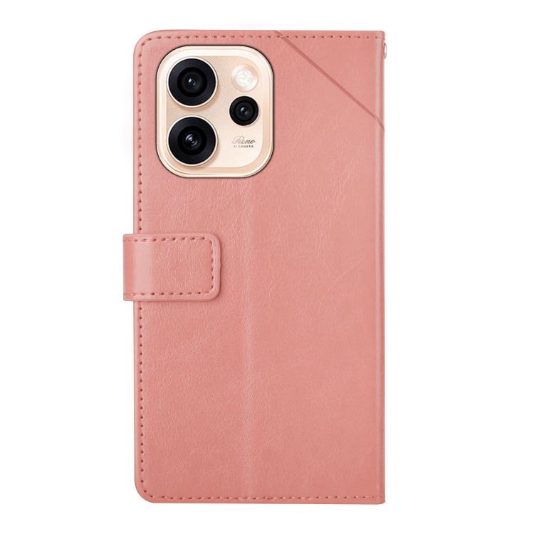 For OPPO Reno15 Pro Max 5G Global Y-shaped Pattern Flip Leather Phone Case