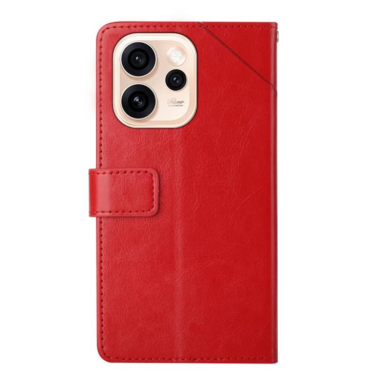 For OPPO Reno15 Pro 5G Global Y-shaped Pattern Flip Leather Phone Case