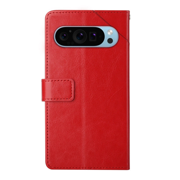For Google Pixel 9 Pro XL Y-shaped Pattern Flip Leather Phone Case