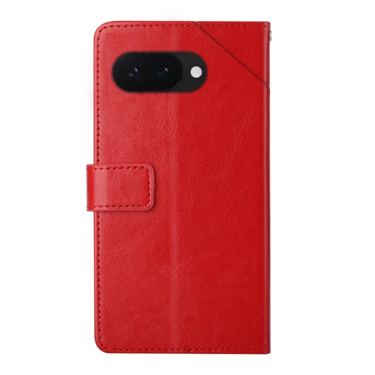 For Google Pixel 9a Y-shaped Pattern Flip Leather Phone Case