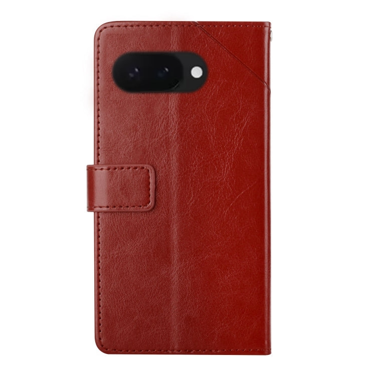 For Google Pixel 9a Y-shaped Pattern Flip Leather Phone Case
