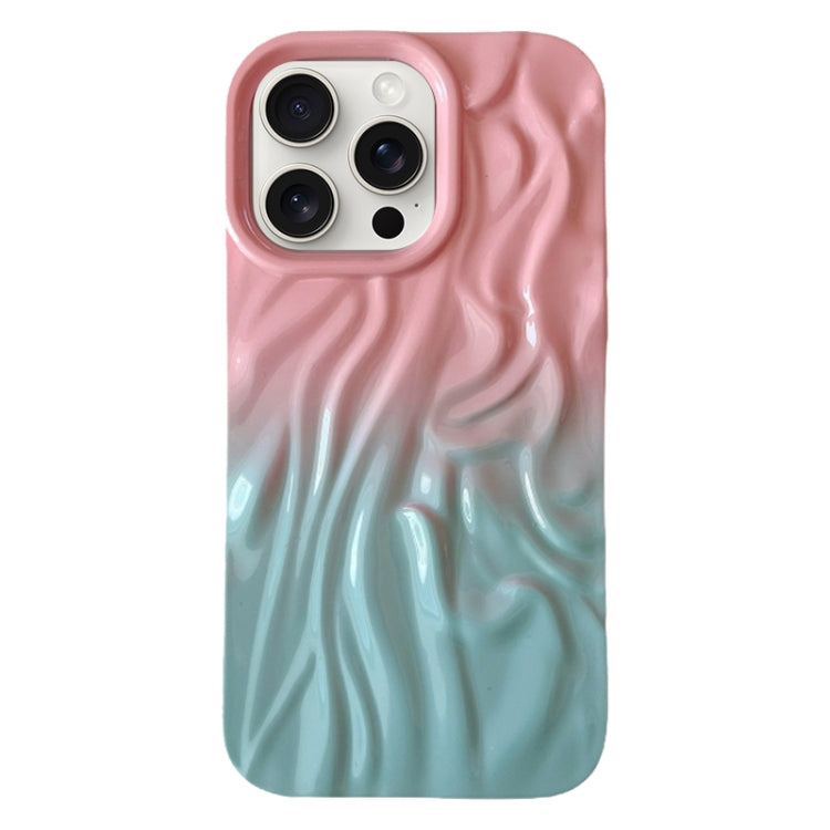 For iPhone 15 Pro Max Wrinkle Gradient Oily Feel TPU Phone Case