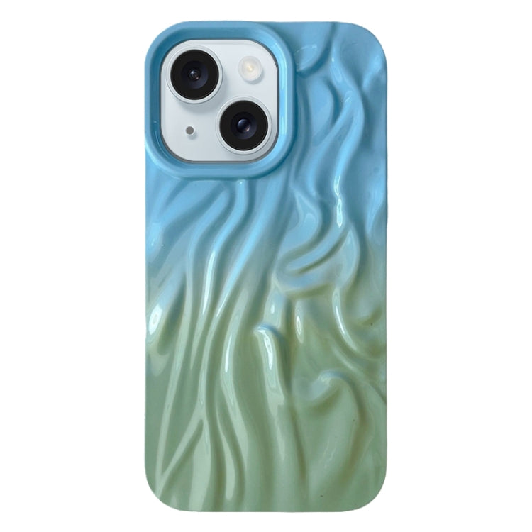 For iPhone 15 Plus Wrinkle Gradient Oily Feel TPU Phone Case
