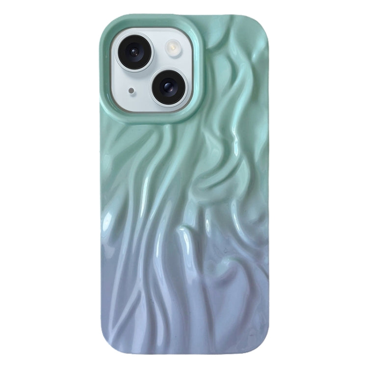 For iPhone 15 Plus Wrinkle Gradient Oily Feel TPU Phone Case