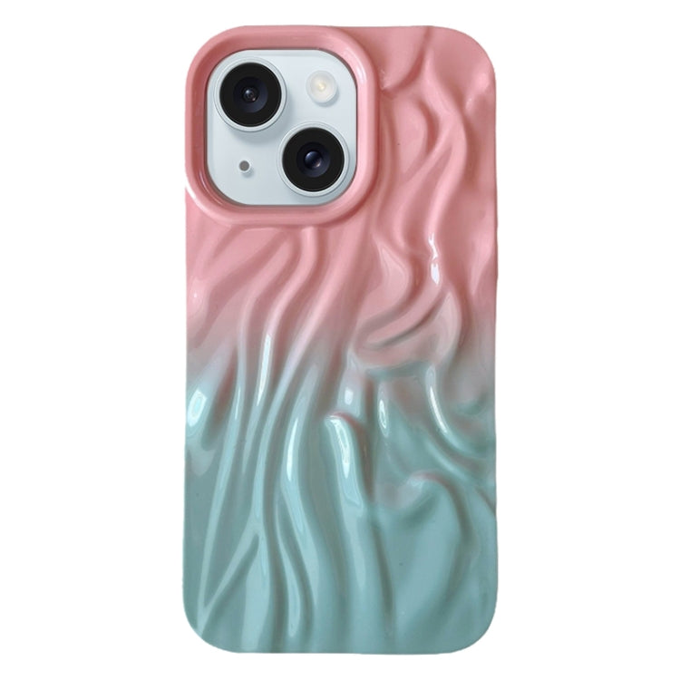 For iPhone 15 Wrinkle Gradient Oily Feel TPU Phone Case