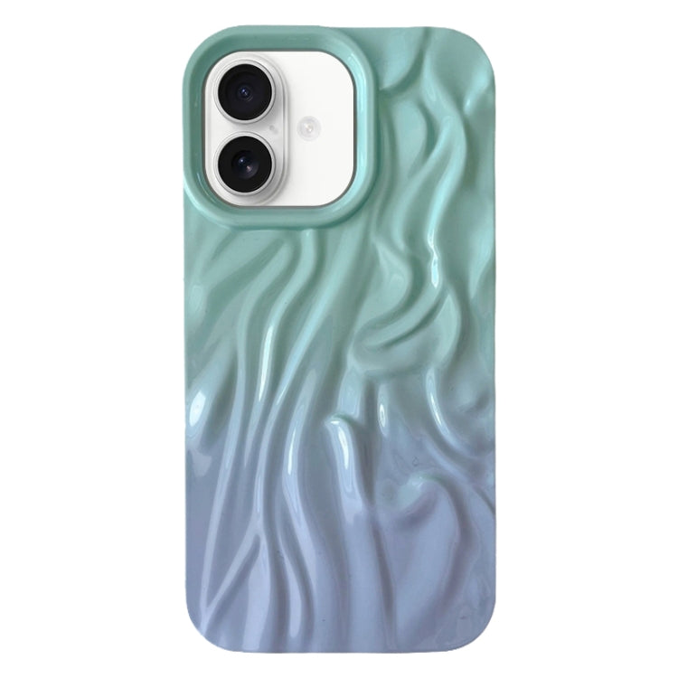For iPhone 16 Plus Wrinkle Gradient Oily Feel TPU Phone Case