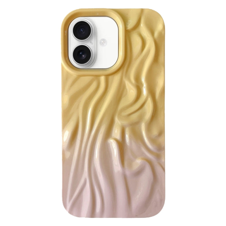 For iPhone 16 Plus Wrinkle Gradient Oily Feel TPU Phone Case