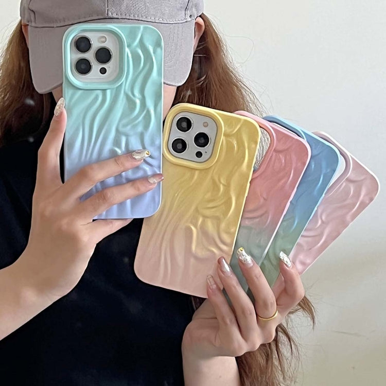 For iPhone 16 Wrinkle Gradient Oily Feel TPU Phone Case