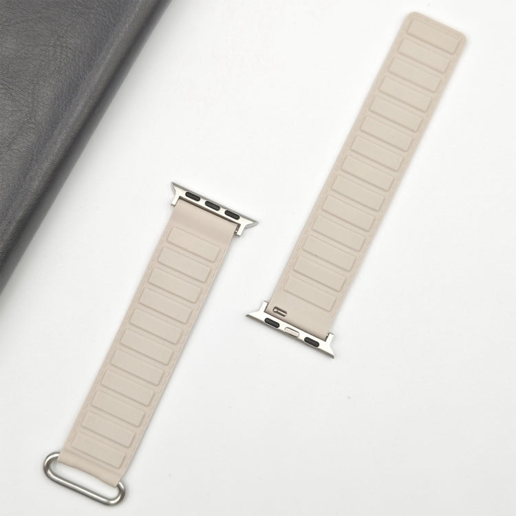 For Apple Watch Series 10 46mm Reverse Buckle Magnetic Silicone Watch Band